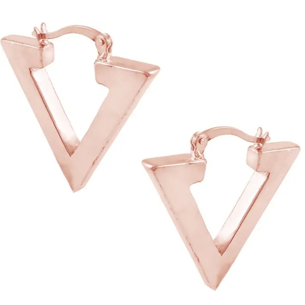 NWT SAVVY CIE JEWELS- Silver 18K Rose Gold Plated Sterling Silver Drop Earrings